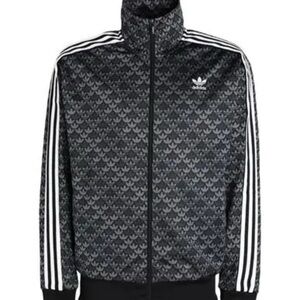 ADIDAS ORIGINALS Zip-Up Hoodie 'FireBird Classic' in Black Size S